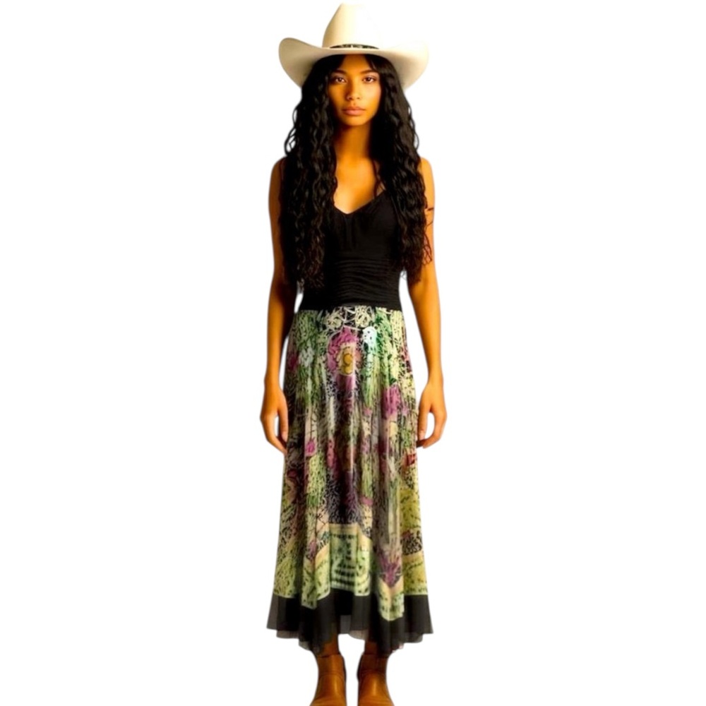 Dress Barn Collection Women’s Mid Length Floral Print Kerchief Halter Top Dress